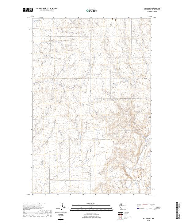 US Topo 7.5-minute map for Hartline SE WA
