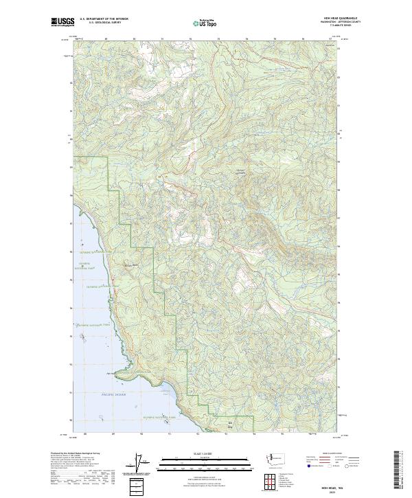 US Topo 7.5-minute map for Hoh Head WA