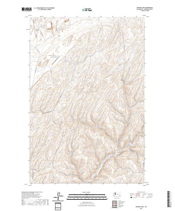 US Topo 7.5-minute map for Hooper Lake WA – American Map Store