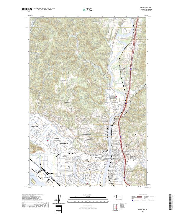 US Topo 7.5-minute map for Kelso WAOR