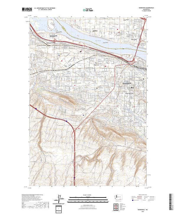US Topo 7.5-minute map for Kennewick WA