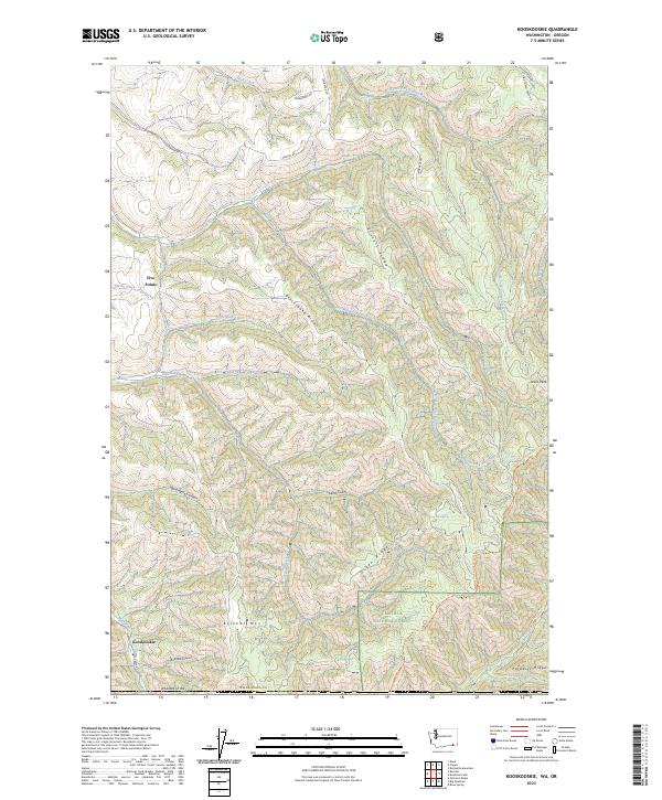 US Topo 7.5-minute map for Kooskooskie WAOR