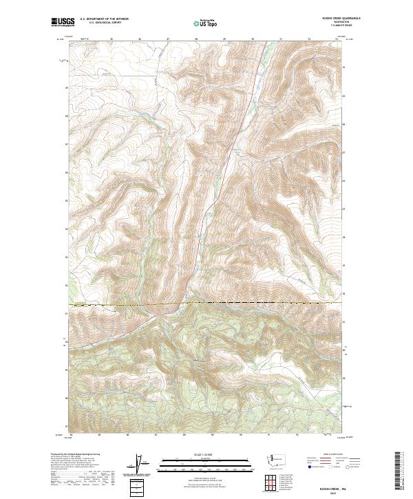 US Topo 7.5-minute map for Kusshi Creek WA