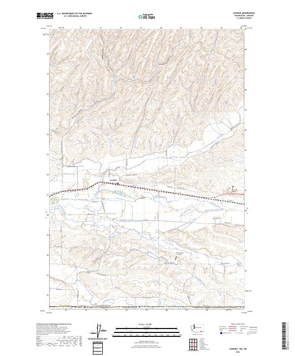 US Topo 7.5-minute map for Lowden WAOR