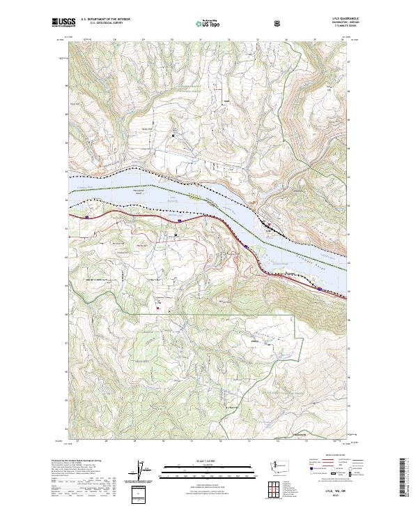 US Topo 7.5-minute map for Lyle WAOR