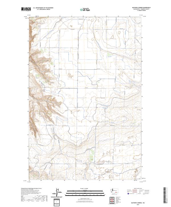 US Topo 7.5-minute map for Mathews Corner WA