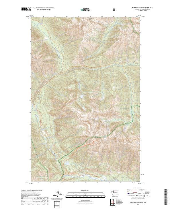 US Topo 7.5-minute map for McGregor Mountain WA