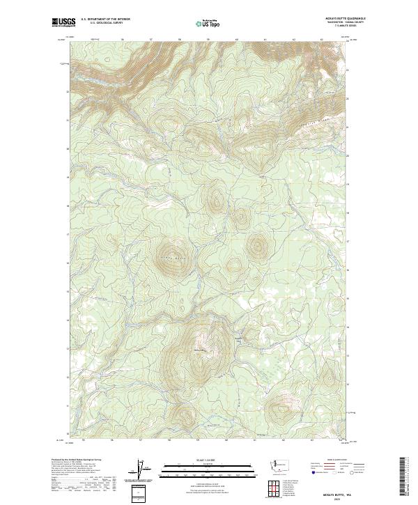 US Topo 7.5-minute map for McKays Butte WA