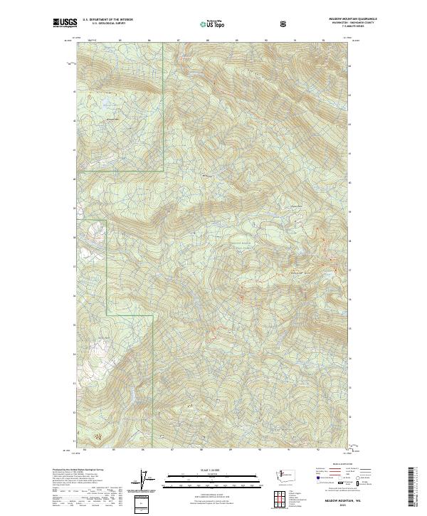 US Topo 7.5-minute map for Meadow Mountain WA