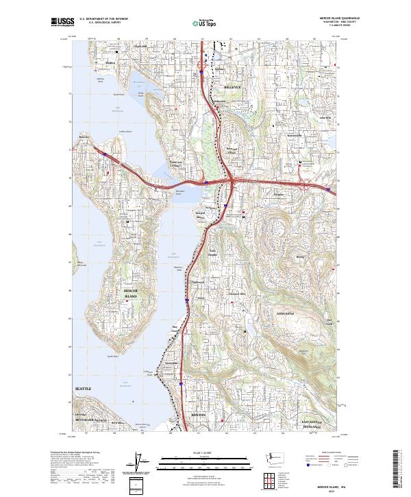 US Topo 7.5-minute map for Mercer Island WA