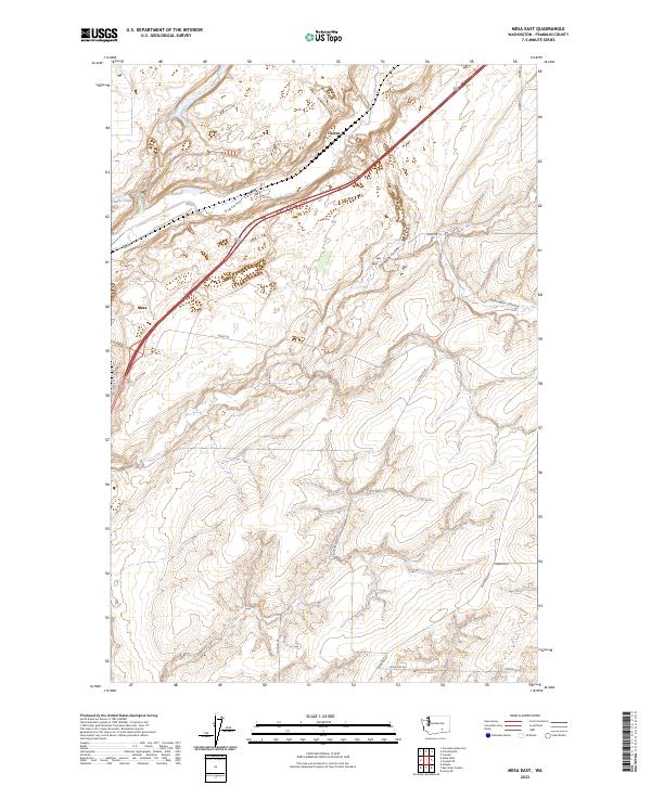 US Topo 7.5-minute map for Mesa East WA