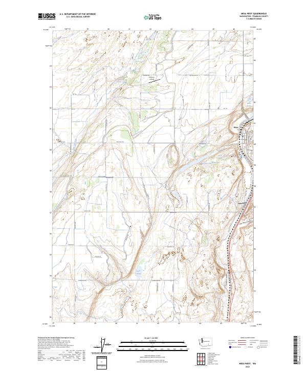 US Topo 7.5-minute map for Mesa West WA