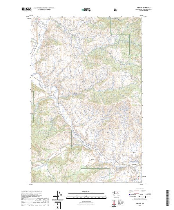US Topo 7.5-minute map for Methow WA