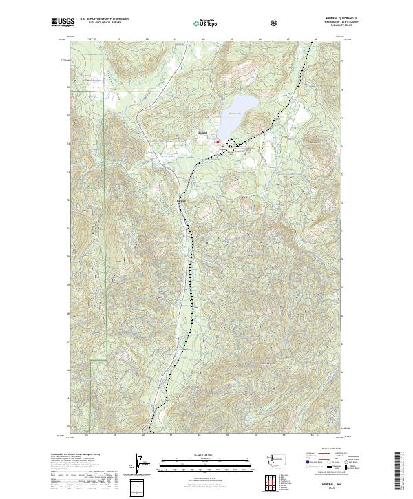 US Topo 7.5-minute map for Mineral WA