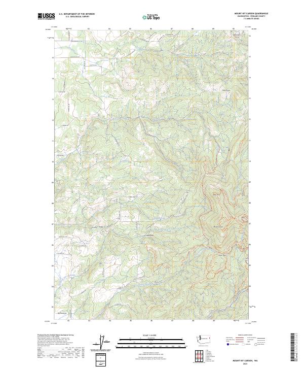 US Topo 7.5-minute map for Mount Kit Carson WA