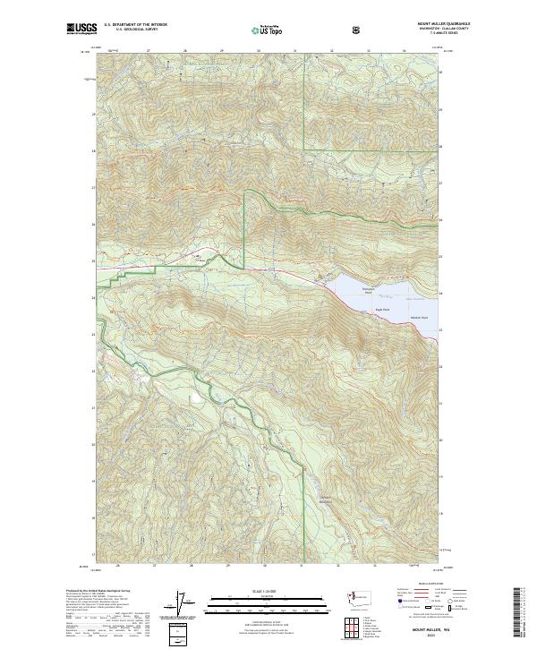 US Topo 7.5-minute map for Mount Muller WA