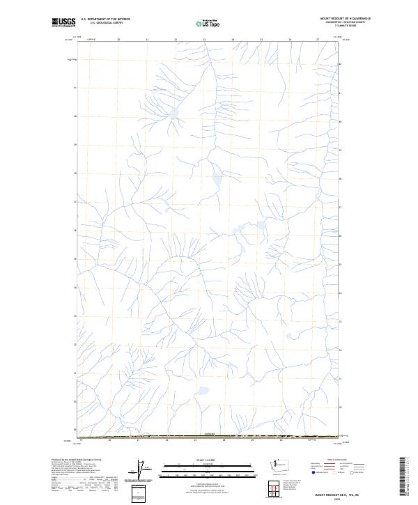 US Topo 7.5-minute map for Mount Redoubt OE N WABC – American Map Store