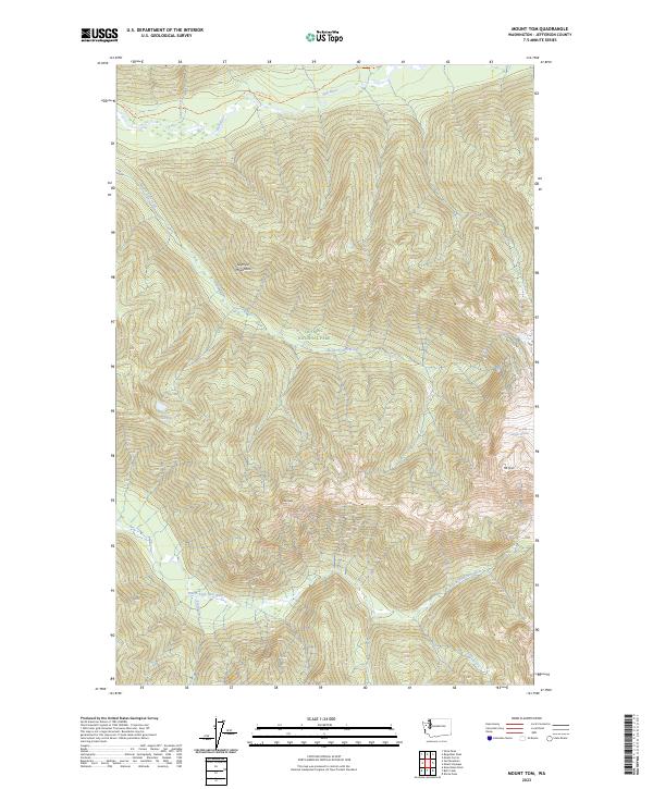 Mount Tom Map US Topo 7.5-minute map for Mount Tom WA – American Map Store