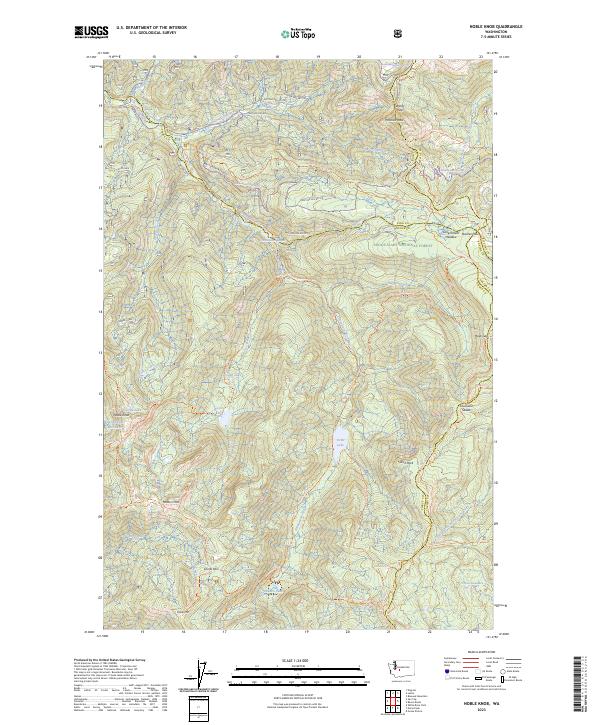 US Topo 7.5-minute map for Noble Knob WA – American Map Store
