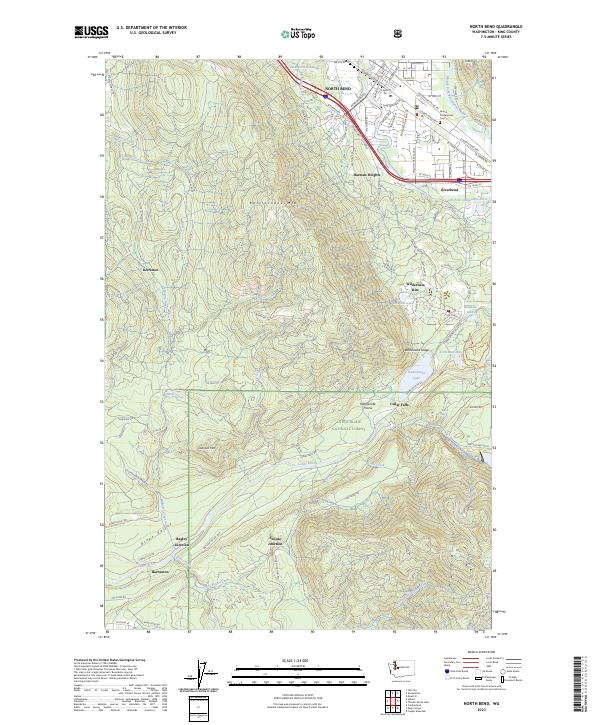 US Topo 7.5-minute map for North Bend WA