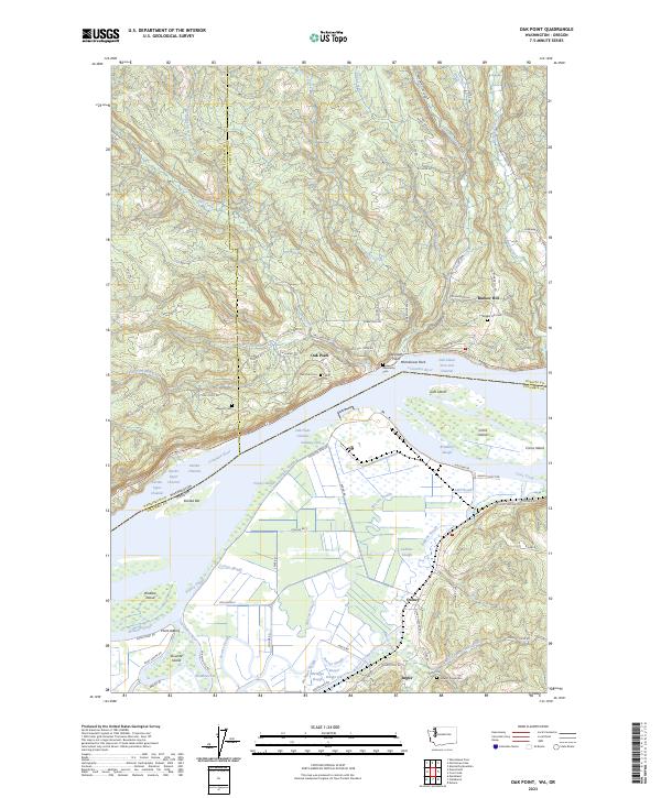 US Topo 7.5-minute map for Oak Point WAOR