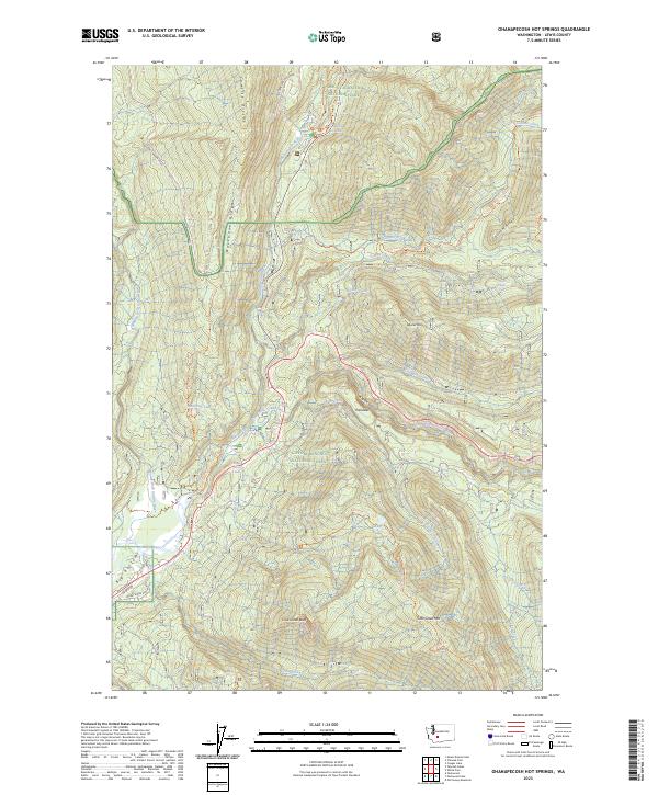 US Topo 7.5-minute map for Ohanapecosh Hot Springs WA