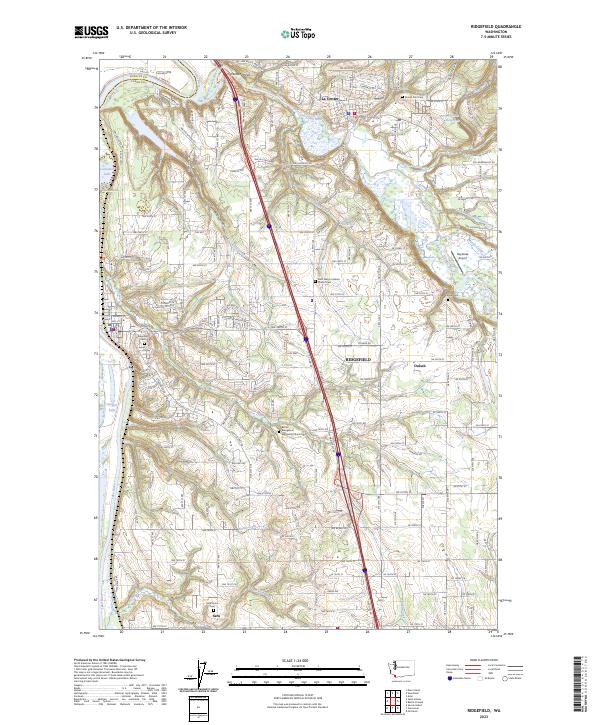 US Topo 7.5-minute map for Ridgefield WA