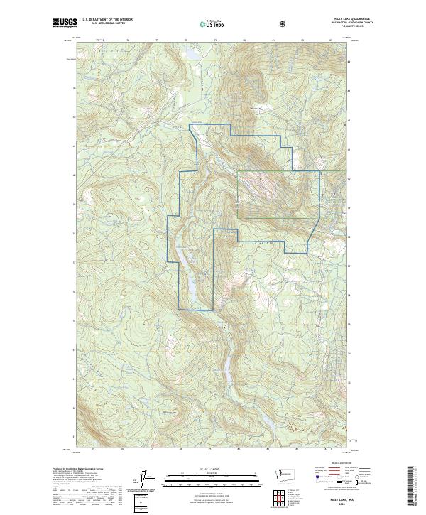 US Topo 7.5-minute map for Riley Lake WA – American Map Store