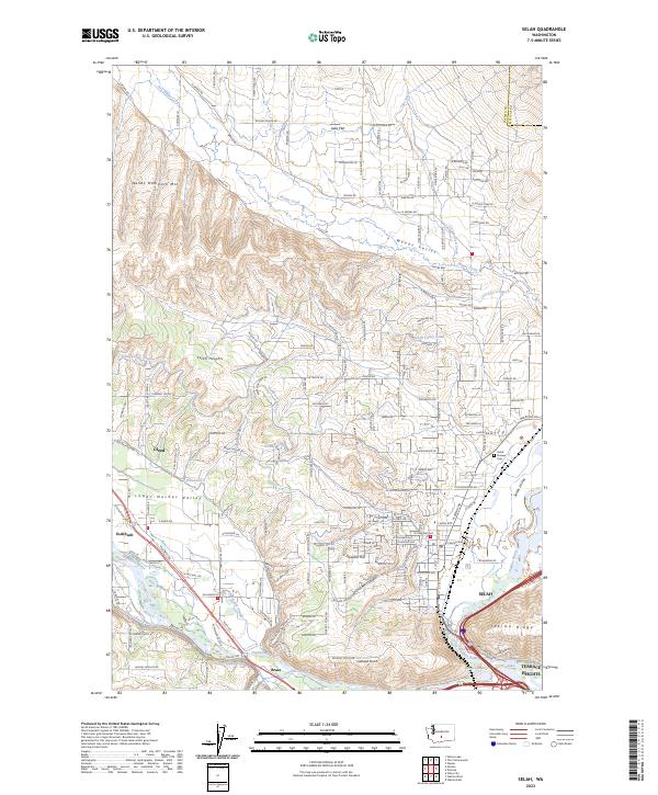 US Topo 7.5-minute map for Selah WA – American Map Store