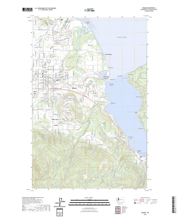 US Topo 7.5-minute map for Sequim WA