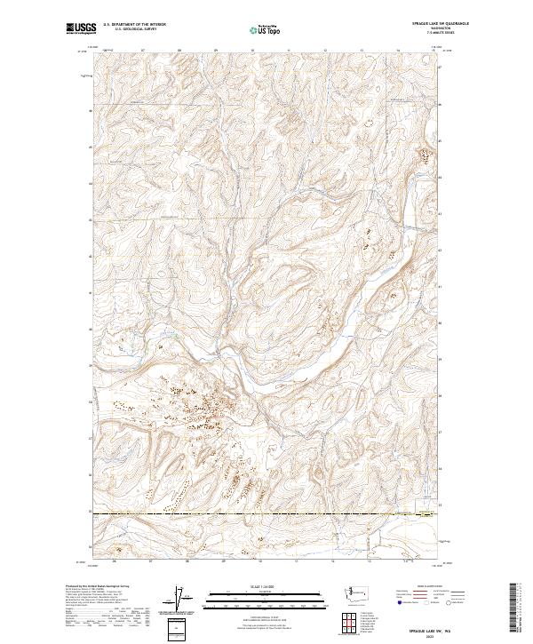 US Topo 7.5-minute map for Sprague Lake SW WA