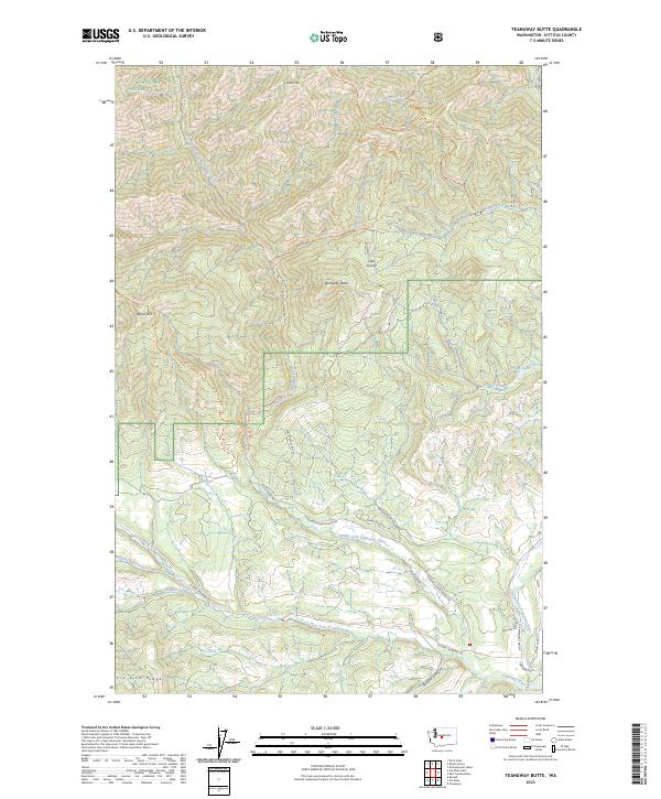 US Topo 7.5-minute map for Teanaway Butte WA