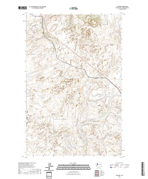 US Topo 7.5-minute map for Telford WA