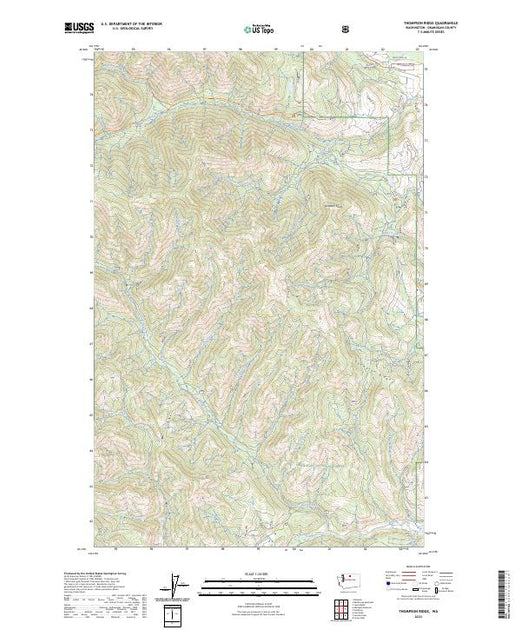 US Topo 7.5-minute map for Thompson Ridge WA – American Map Store