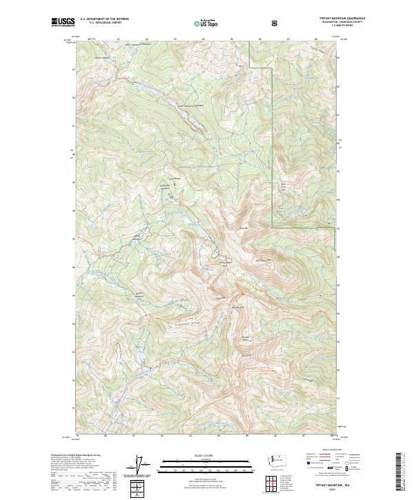 US Topo 7.5-minute map for Tiffany Mountain WA