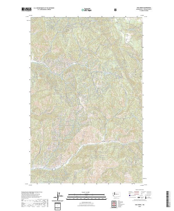 US Topo 7.5-minute map for Van Creek WA
