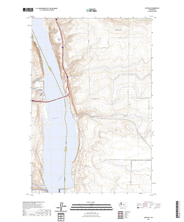 US Topo 7.5-minute map for Vantage WA