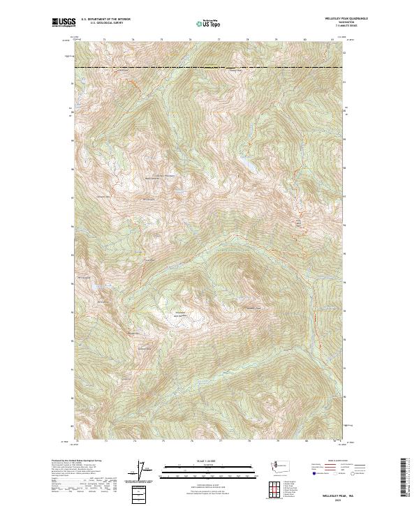 US Topo 7.5-minute map for Wellesley Peak WA