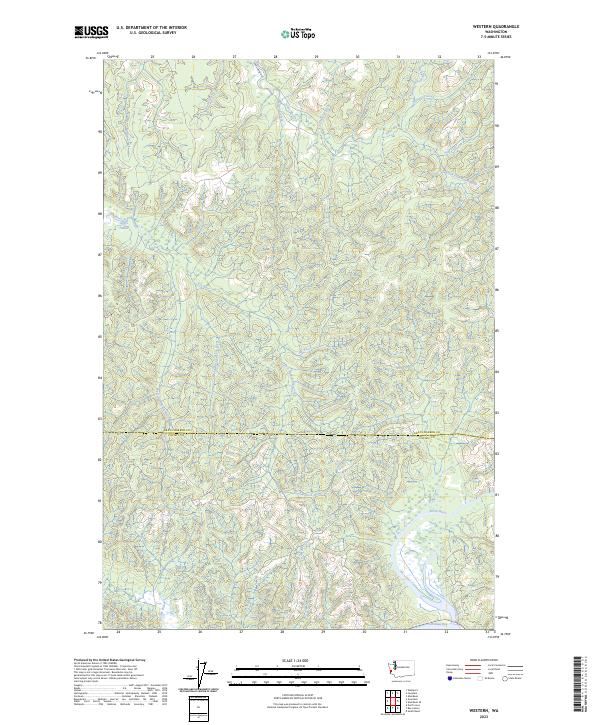US Topo 7.5-minute map for Western WA – American Map Store