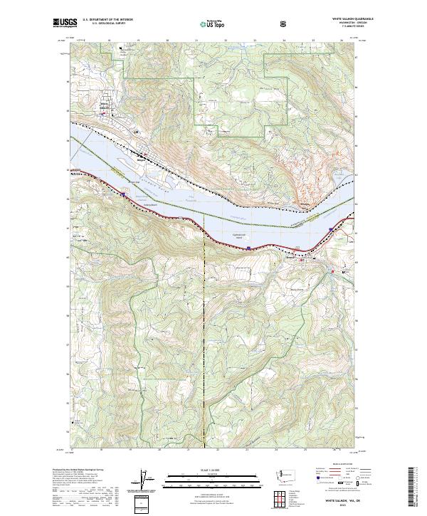 US Topo 7.5-minute map for White Salmon WAOR