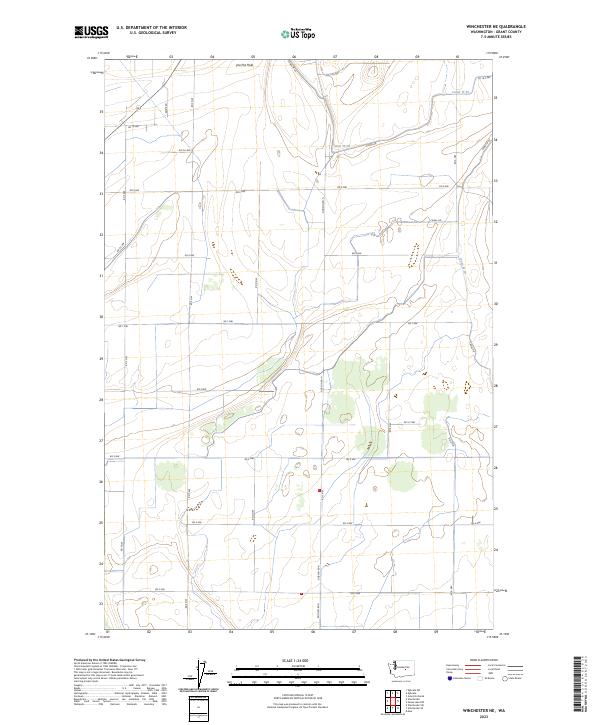 US Topo 7.5-minute map for Winchester NE WA