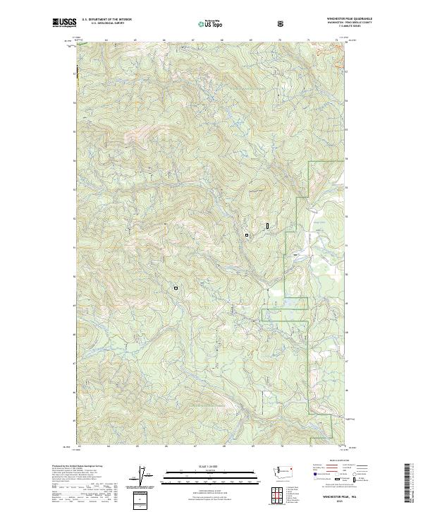 US Topo 7.5-minute map for Winchester Peak WA