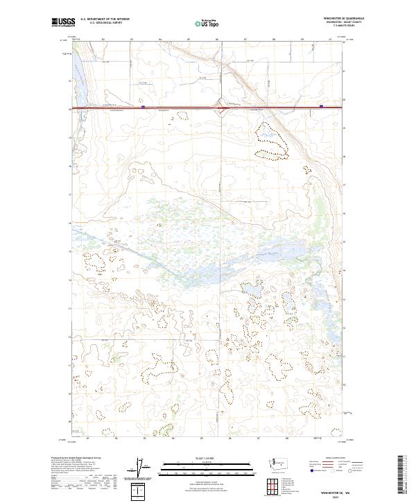 US Topo 7.5-minute map for Winchester SE WA