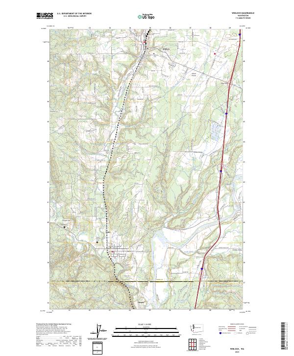 US Topo 7.5-minute map for Winlock WA