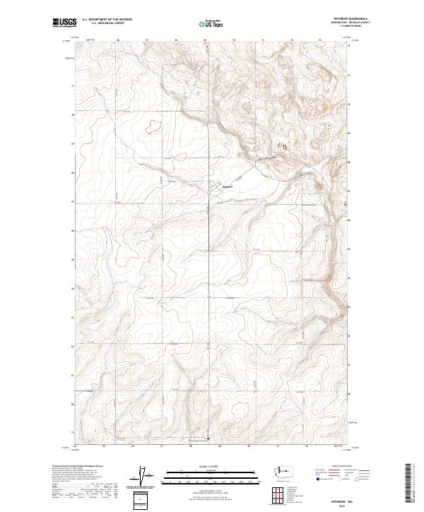 US Topo 7.5-minute map for Withrow WA