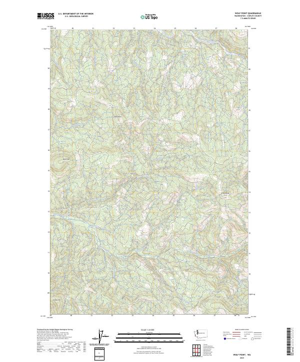US Topo 7.5-minute map for Wolf Point WA