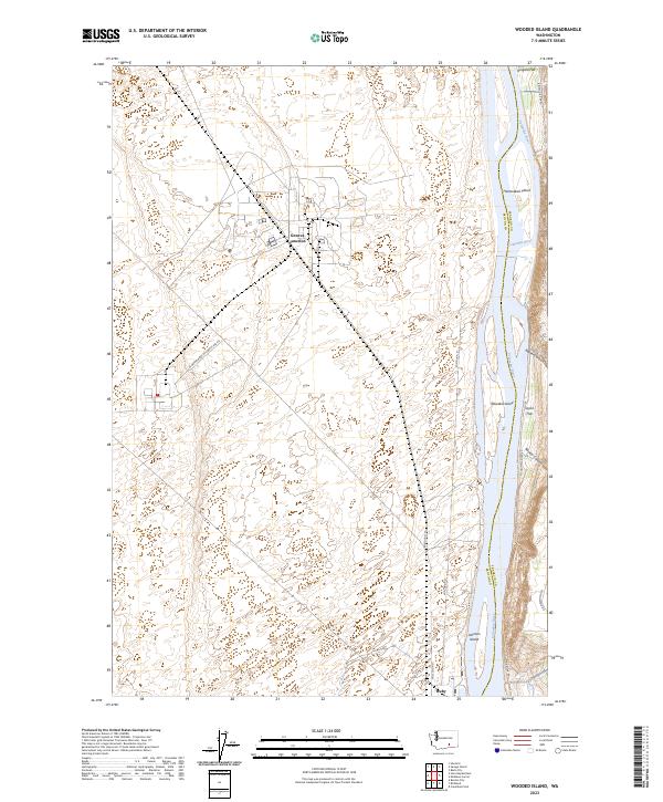 US Topo 7.5-minute map for Wooded Island WA