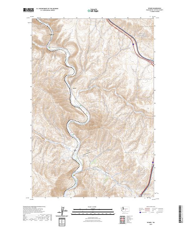 US Topo 7.5-minute map for Wymer WA
