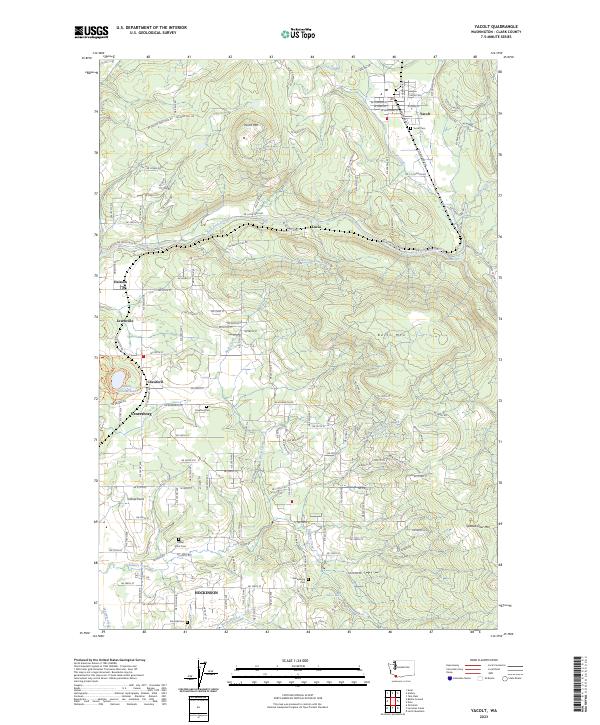 US Topo 7.5-minute map for Yacolt WA