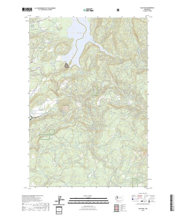 US Topo 7.5-minute map for Yale Dam WA